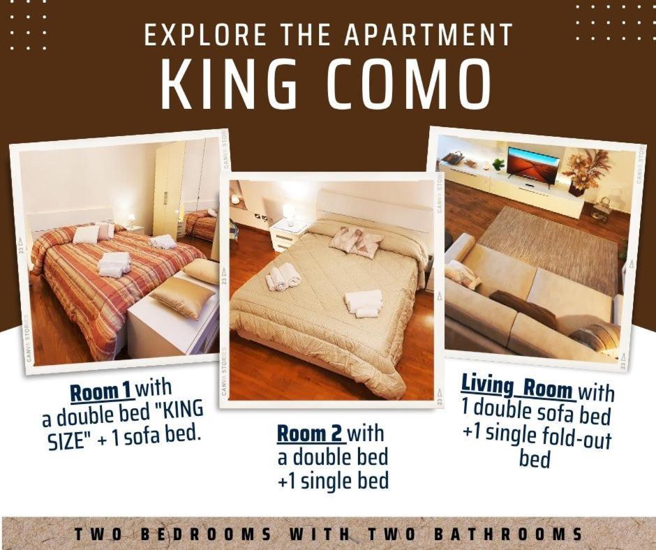 King Como Lake Center 9 Posti Letto- Grande Terrazza - 2 Bagni Privati Екстер'єр фото
