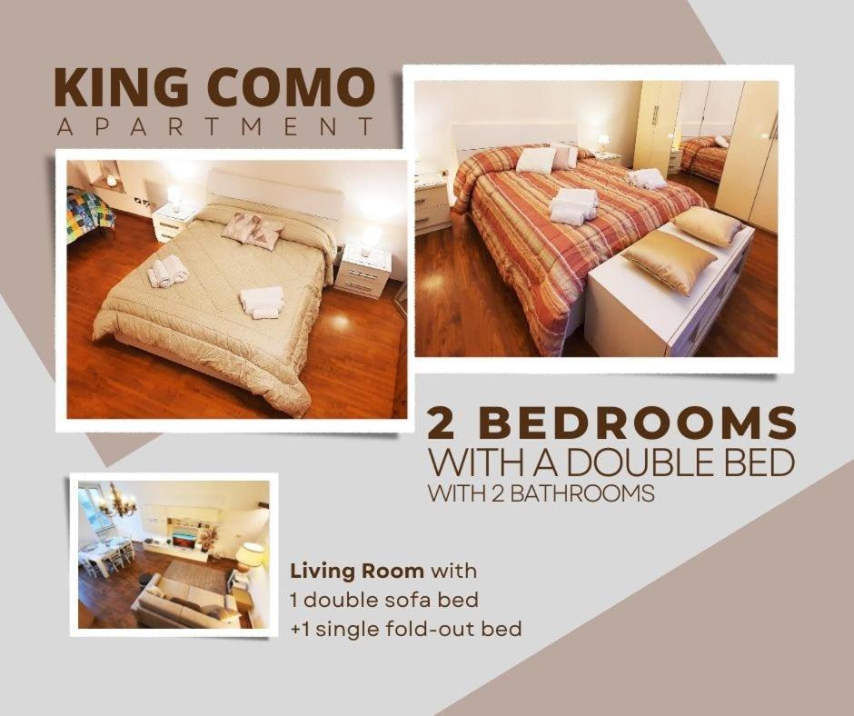 King Como Lake Center 9 Posti Letto- Grande Terrazza - 2 Bagni Privati Екстер'єр фото