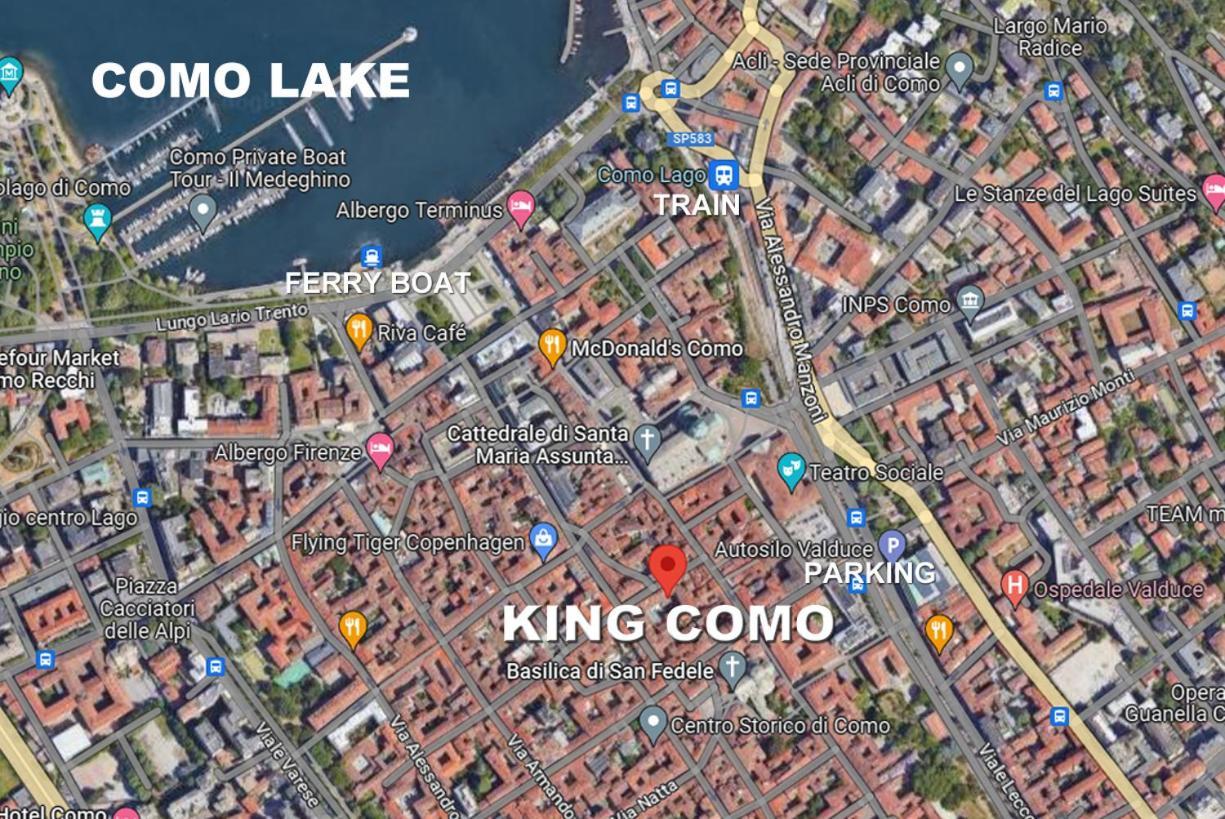 King Como Lake Center 9 Posti Letto- Grande Terrazza - 2 Bagni Privati Екстер'єр фото